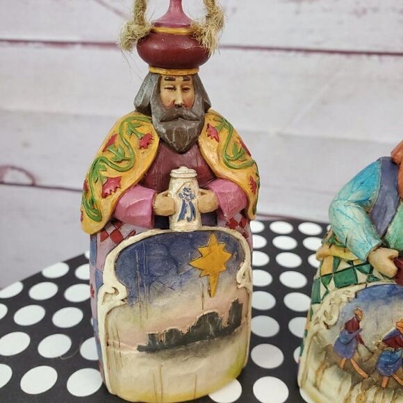 JIM SHORE Heartwood Creek 2004 3 WISE MEN Hanging ornaments Christmas - Picture 2 of 8